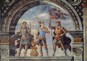 Brutus, Mucius Scaevola and Furio Camillo (detail) by Domenico Ghirlandaio